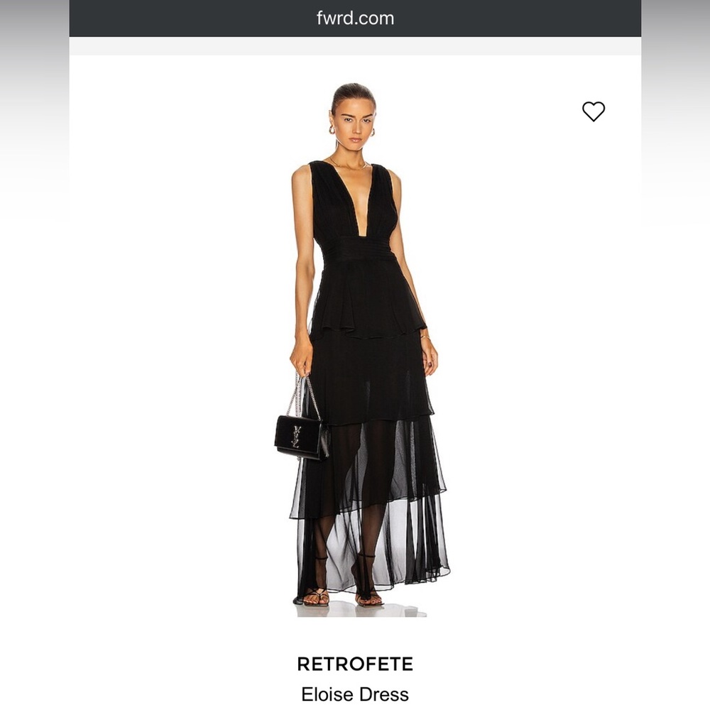 Retrofete Eloise tiered chiffon dress